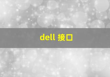 dell 接口